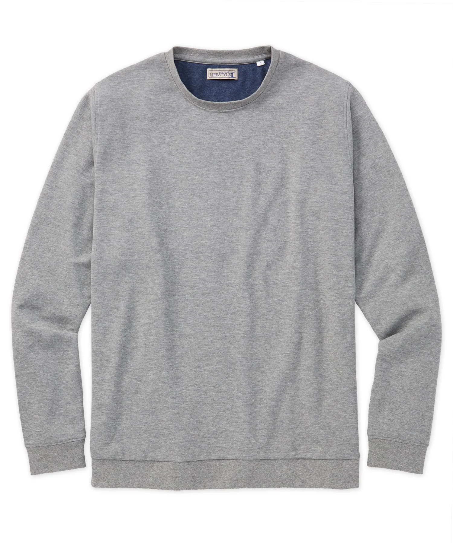 Westport Lifestyle Melange Interlock Pullover Crew - Image 6