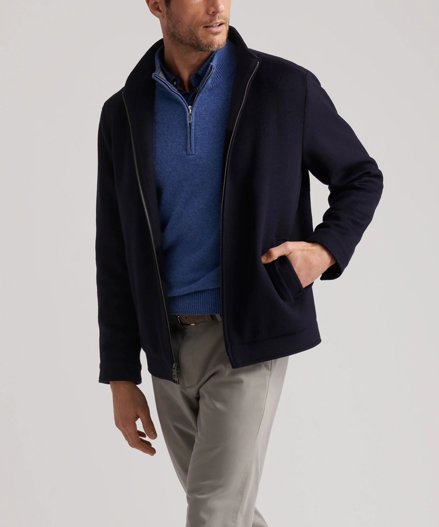 Peter Millar Crown Flex Merino Wool Bomber - Image 4