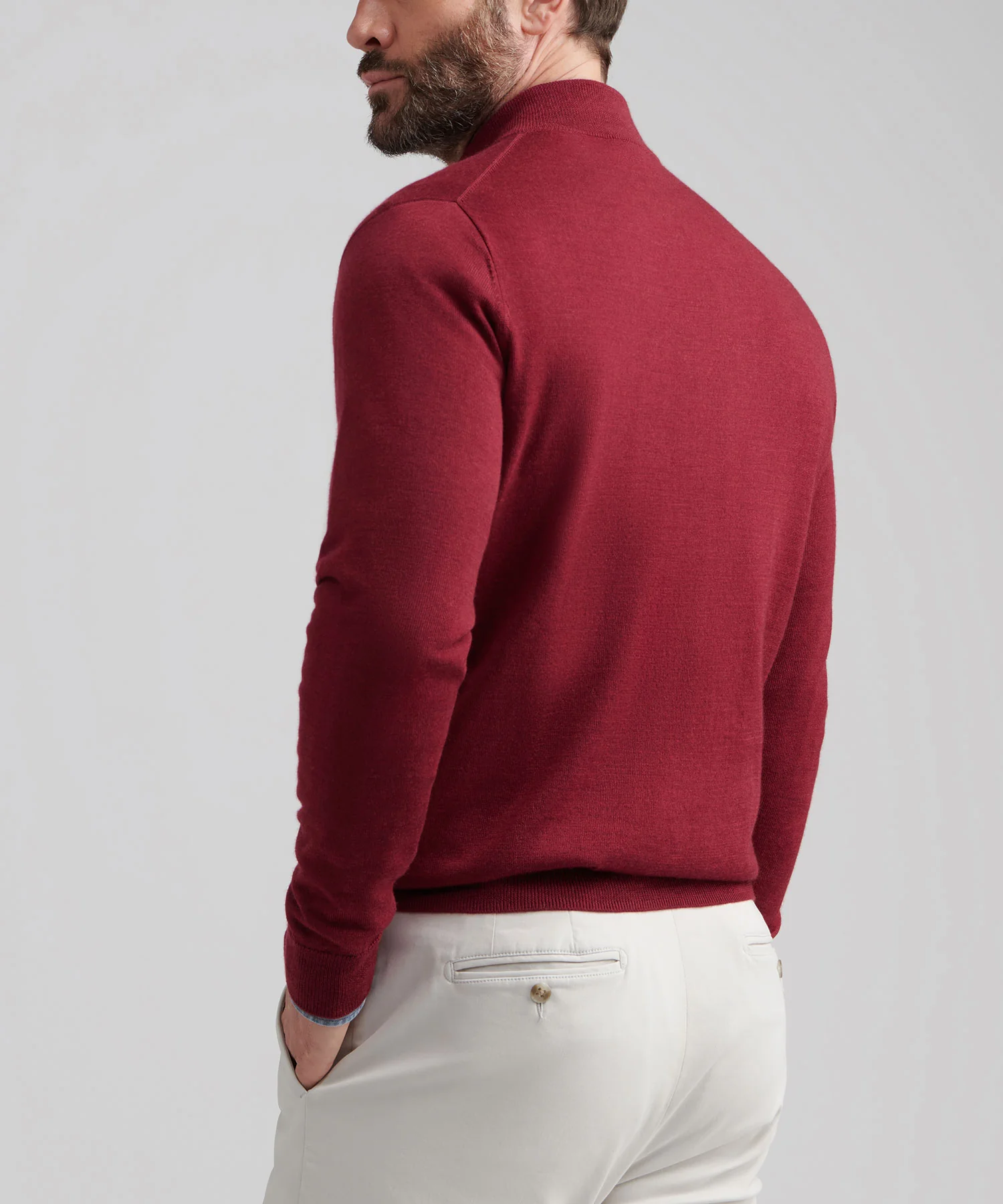 Peter Millar Long Sleeve Autumn Crest Suede Trim Quarter Zip Pullover - Image 18