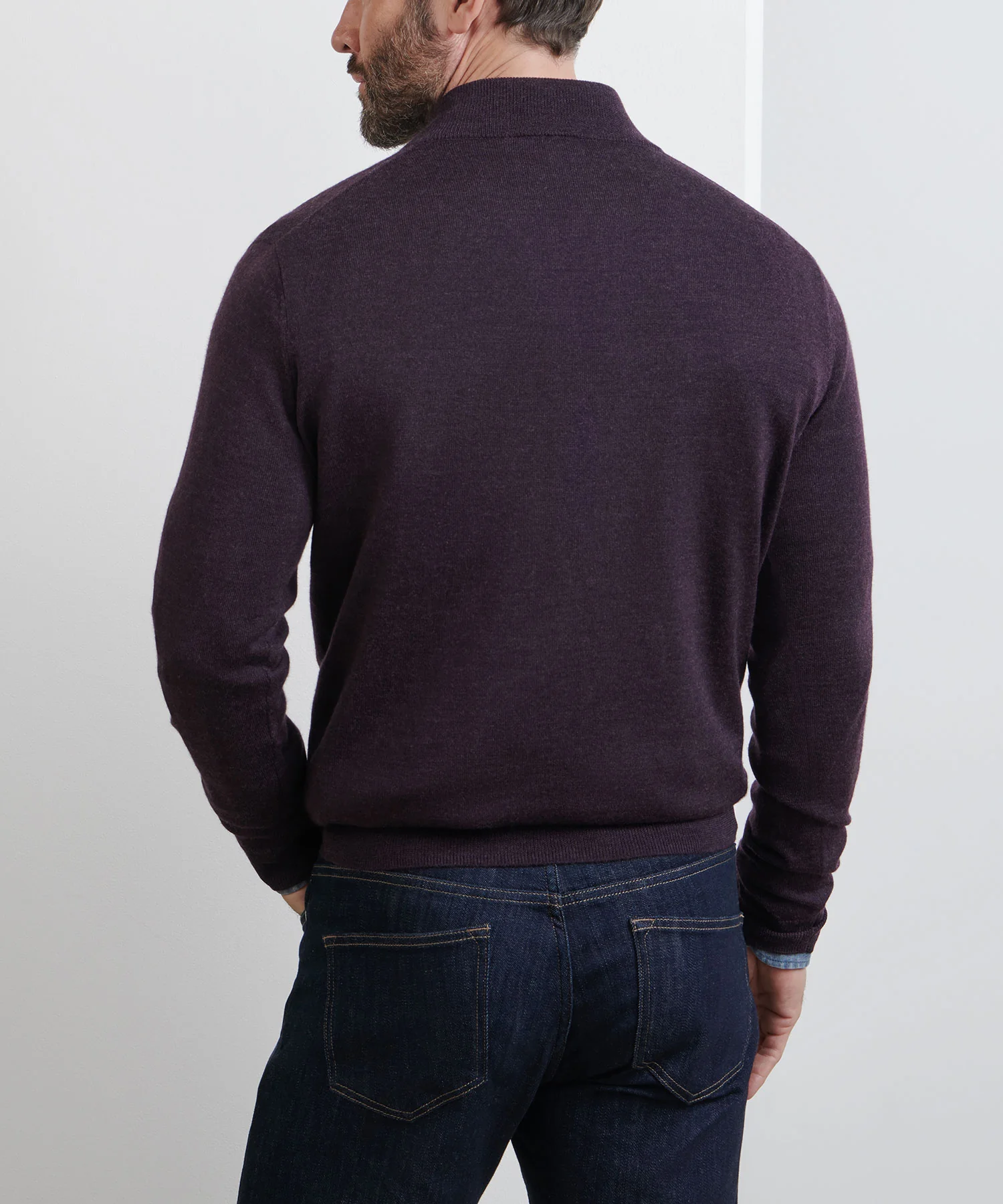 Peter Millar Long Sleeve Autumn Crest Suede Trim Quarter Zip Pullover - Image 27