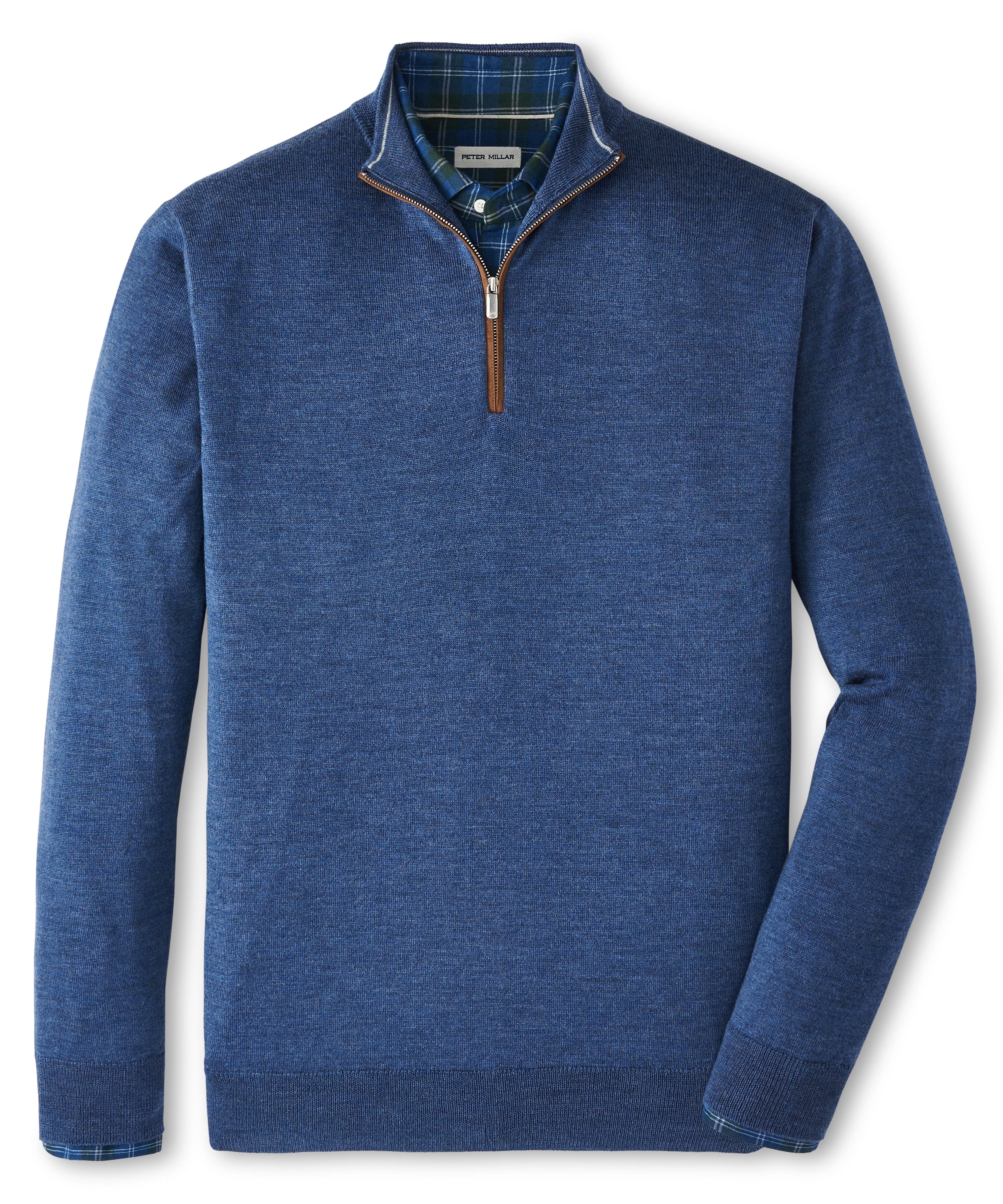 Peter Millar Long Sleeve Autumn Crest Suede Trim Quarter Zip Pullover - Image 7