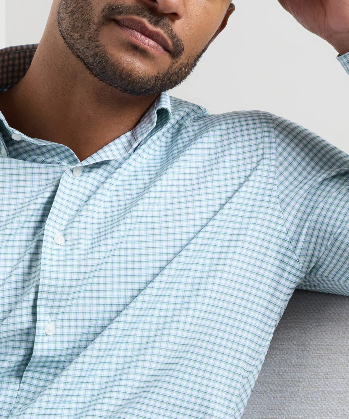 Peter Millar Gregory Performance Long Sleeve Twill Sport Shirt - Image 8