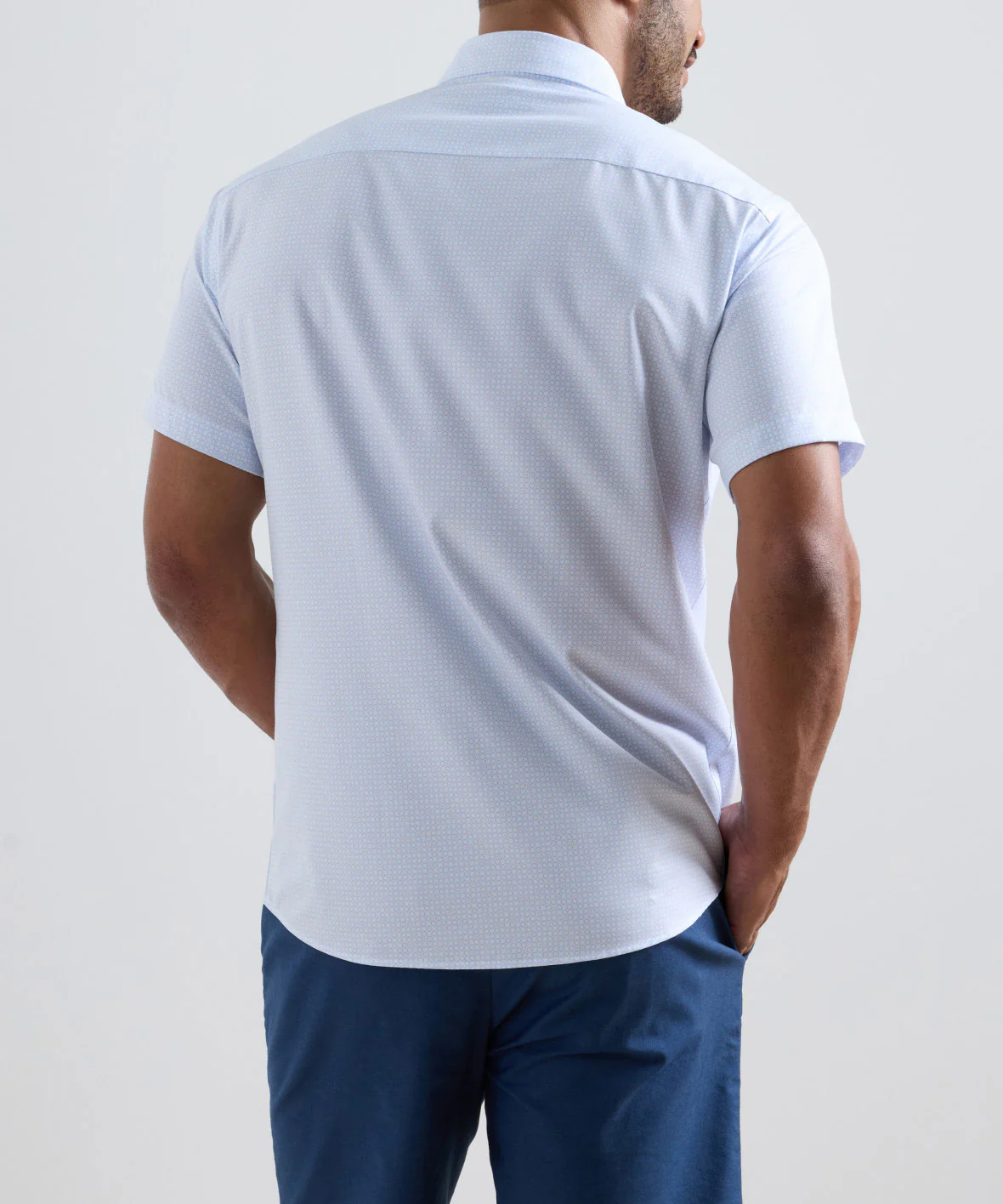 Peter Millar Baldwin Performance Short Sleeve Poplin Sport Shirt - Image 3