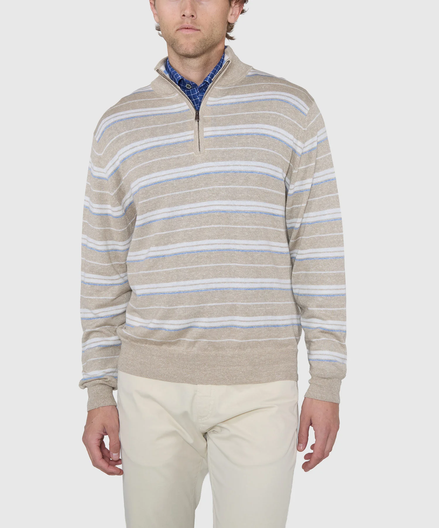 Westport Black Kingston Stripe Quarter-Zip Pullover - Image 4