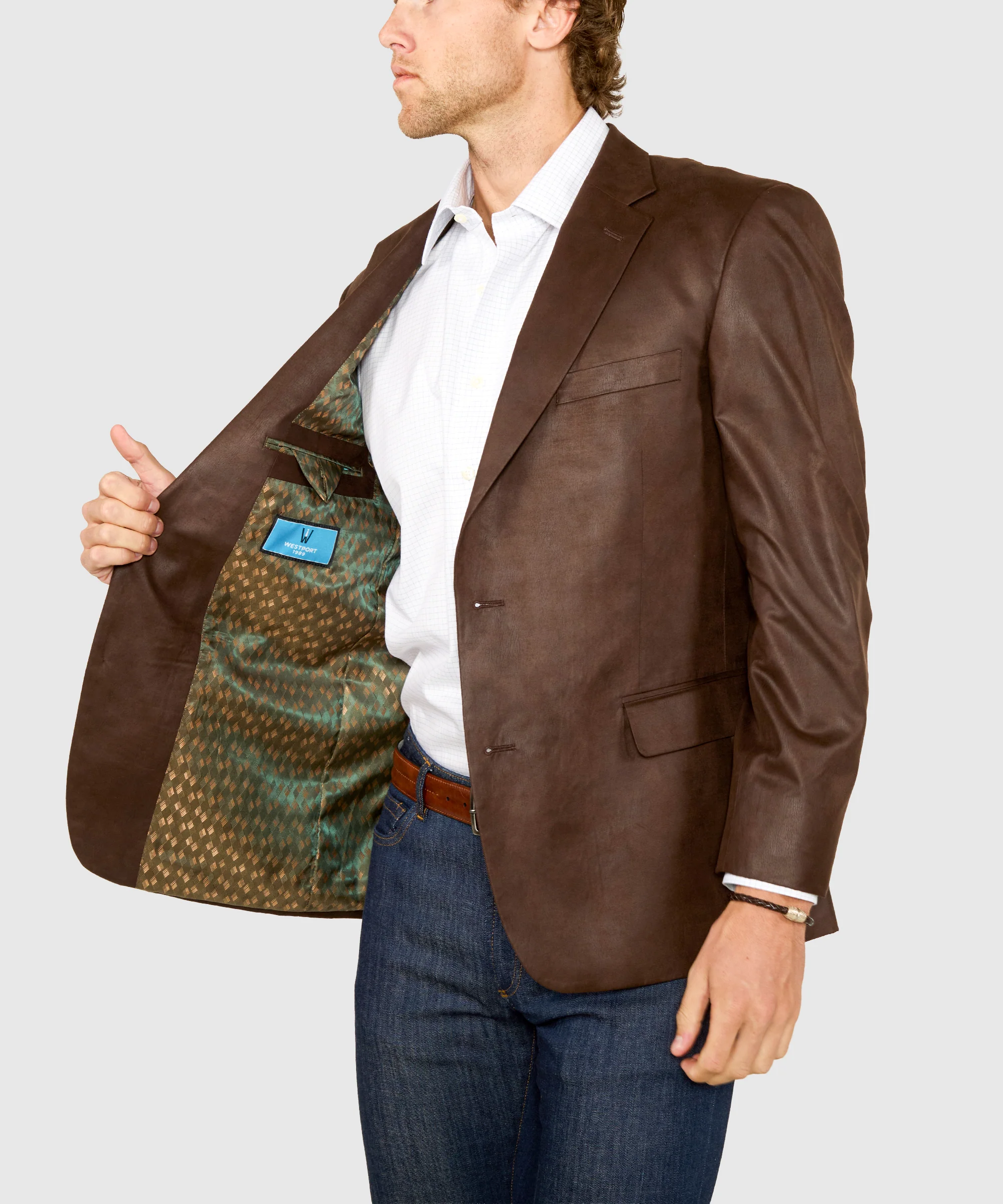 Westport Lifestyle Two-Button Side Vent Microfiber Sport Coat - Image 10