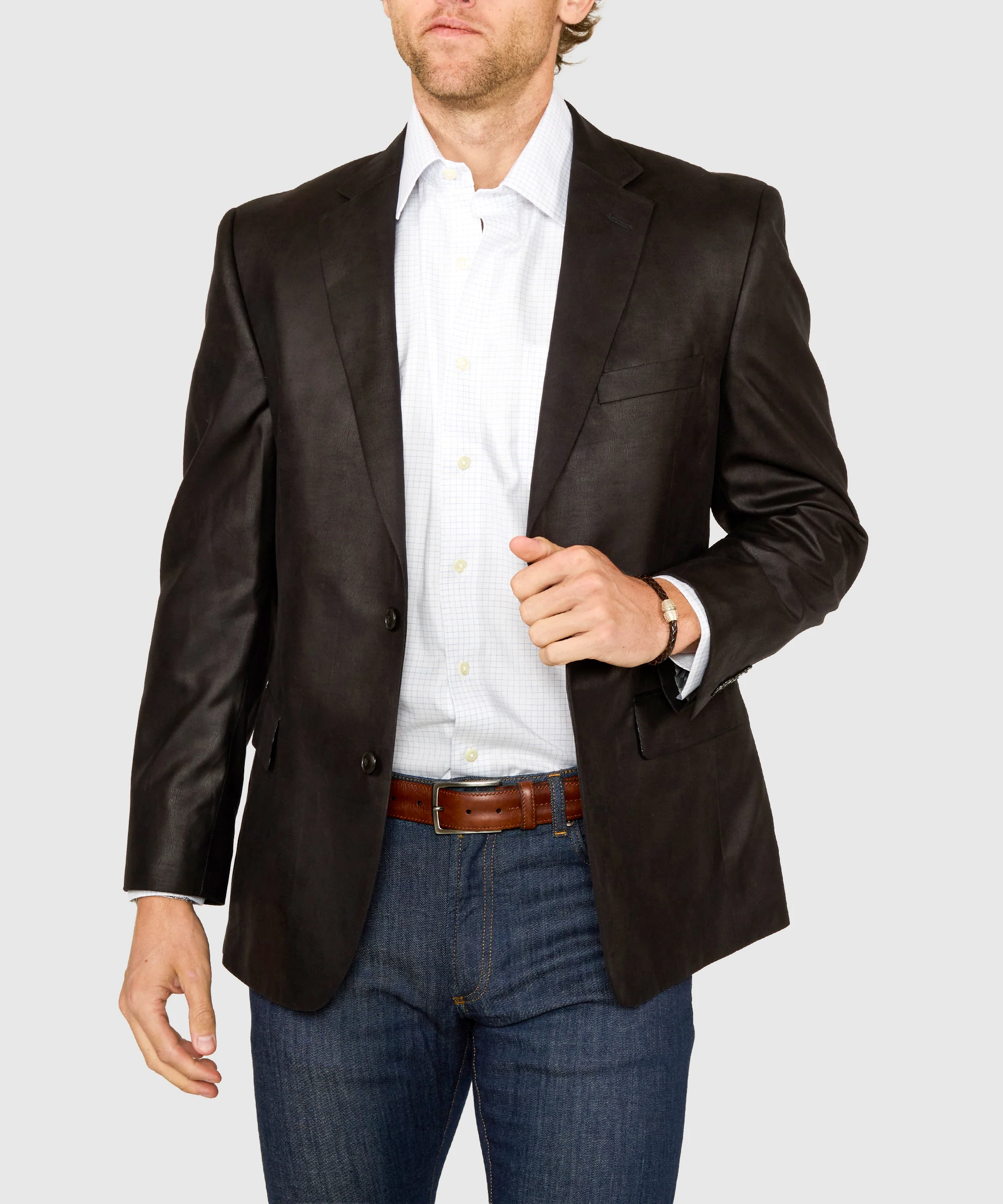 Westport Lifestyle Two-Button Side Vent Microfiber Sport Coat - Image 3