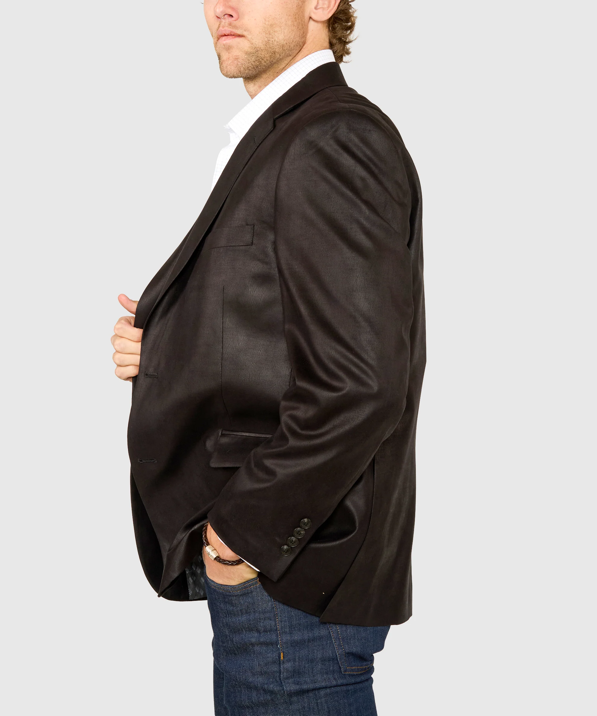 Westport Lifestyle Two-Button Side Vent Microfiber Sport Coat - Image 4