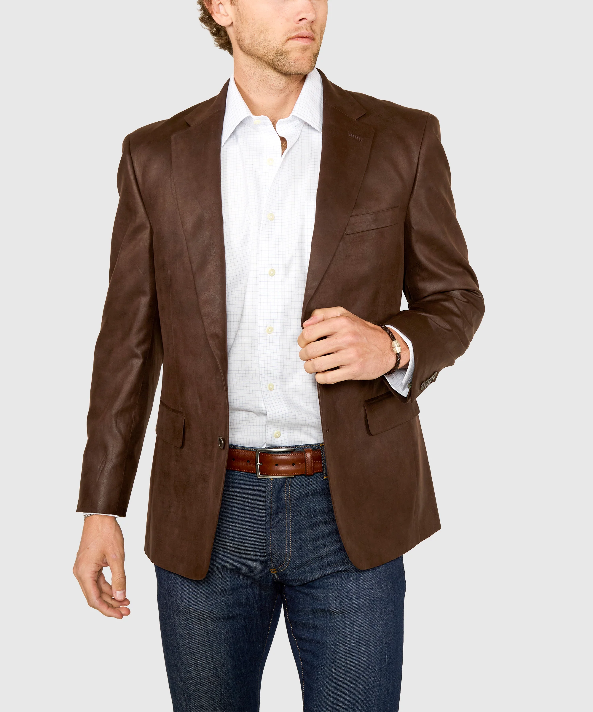 Westport Lifestyle Two-Button Side Vent Microfiber Sport Coat - Image 8