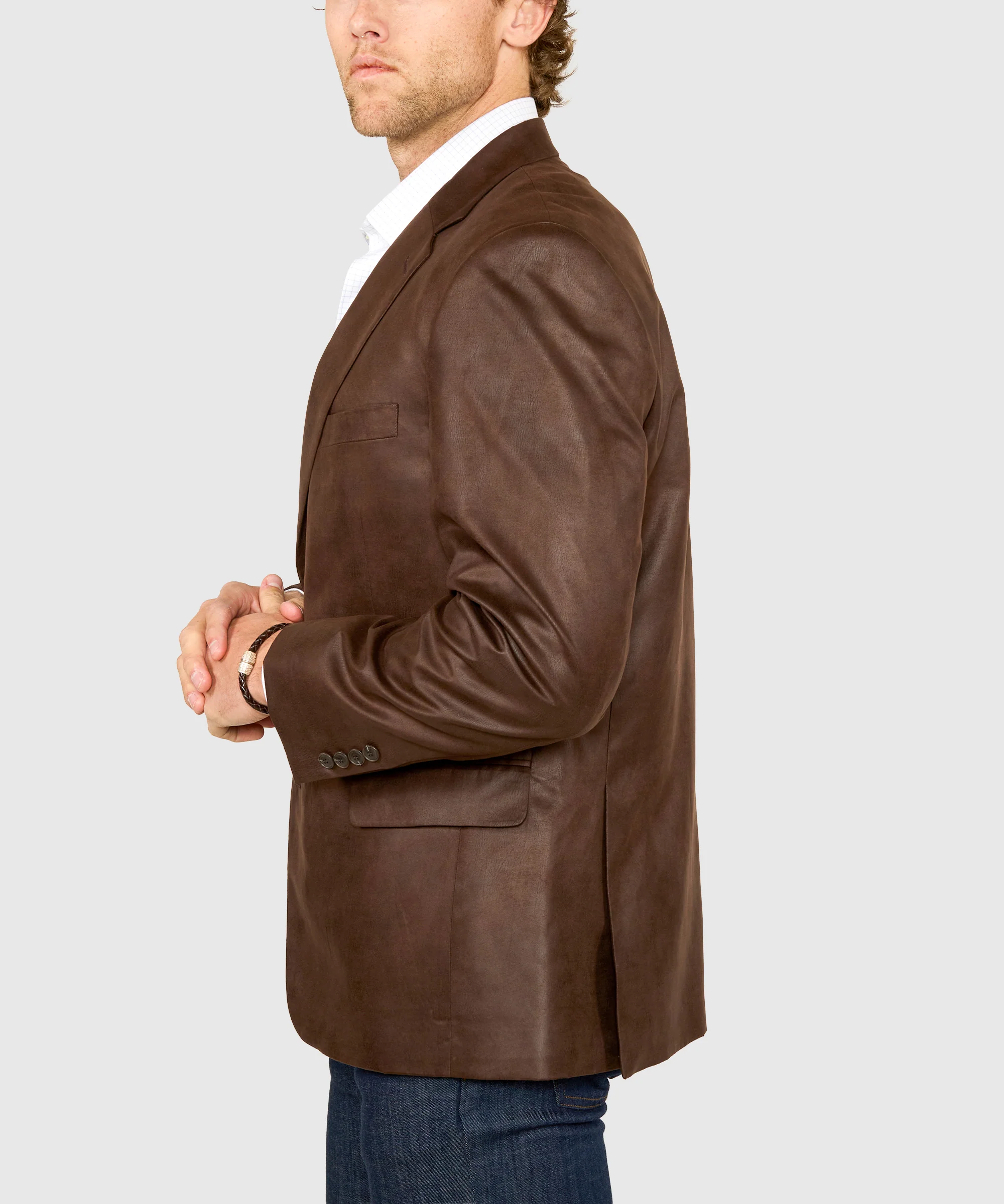 Westport Lifestyle Two-Button Side Vent Microfiber Sport Coat - Image 9